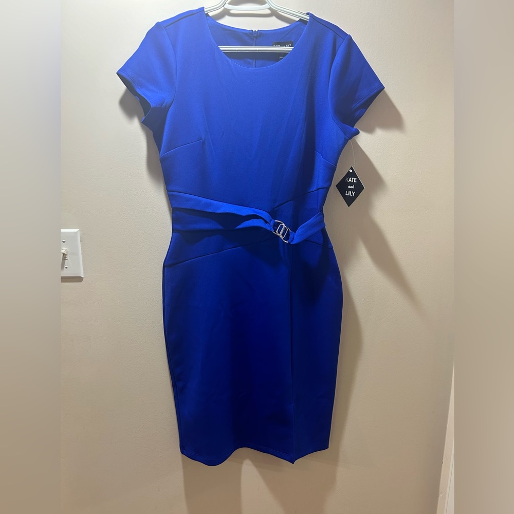 Royal blue business dress
